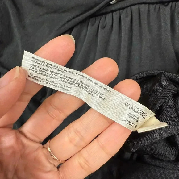 Intimately Free People Turnt Bodysuit Small Black Plunge Neck Thong Draped L/S - Picture 9 of 14